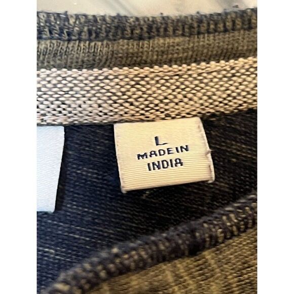 Rowm Henley Shirt Mens Large Blue Cotton Fitted Long Sleeve Pullover. X - Picture 5 of 8